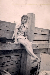 Cynthia on the beach